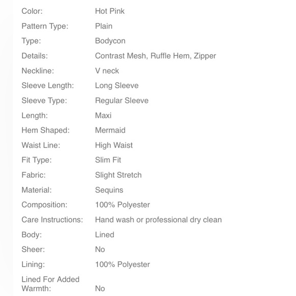 Pink Luxurious Beaded Sequin Rhinestone Long sleeve Elegant FormalEvening Dress - Picture 12 of 12